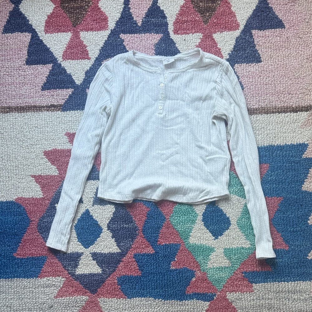 Abercrombie Kids White Kids Long Sleeve Shirts